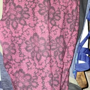 Floral Lace Patterned Leggings